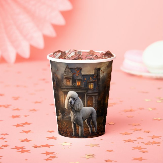 Poodle Halloween Scary Paper Cups (Insitu)