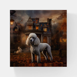 Poodle Halloween Scary Paperweight