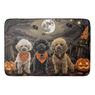 Poodle Halloween Spooky Bath Mat