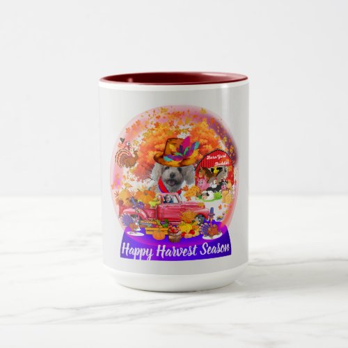 Poodle Happy Harvest Season Coffee Mug