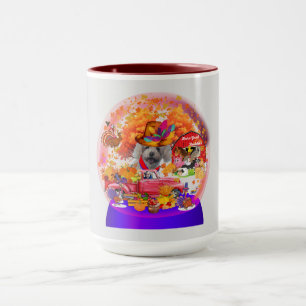 Poodle Harvest Thanksgiving Season Coffee Mug