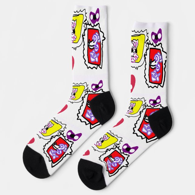Poodle heart  socks (Left)