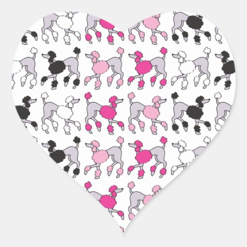 POODLE HEART STICKER