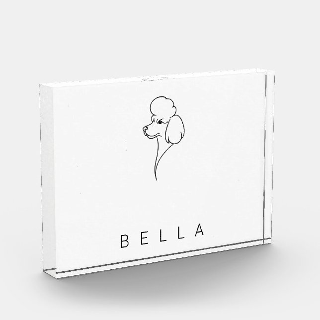 Poodle | Heritage Acrylic Art Block (Left)