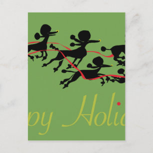Poodle Holiday card