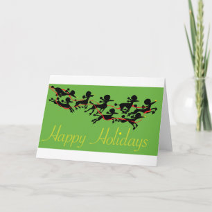 Poodle holiday card