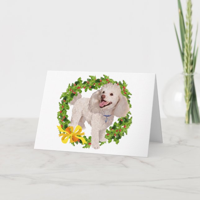 Poodle Holiday Card (Front)