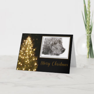 Poodle Holiday Card