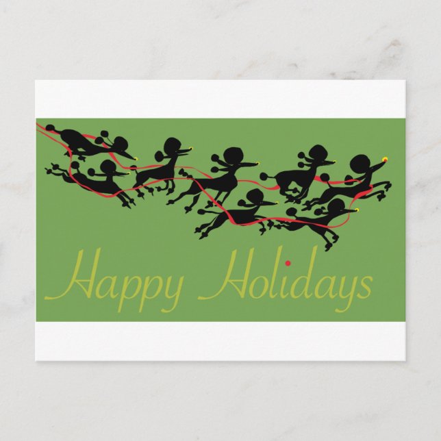 Poodle Holiday card (Front)