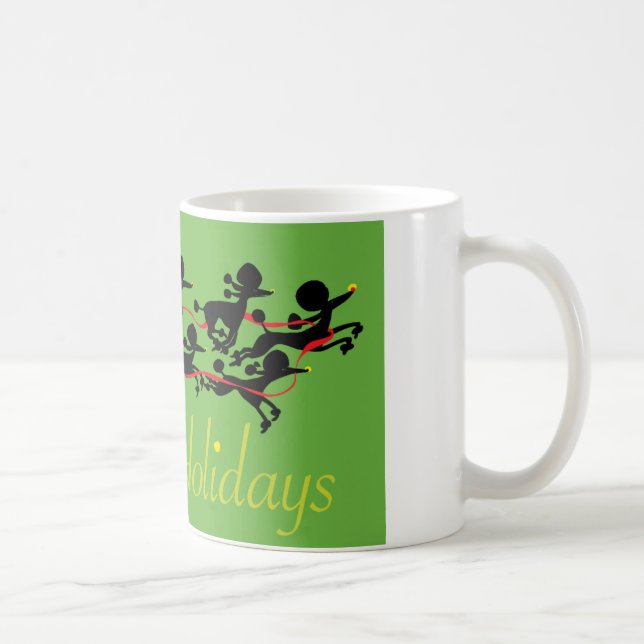 Poodle holiday coffee mug (Right)