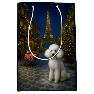 Poodle Holiday Medium Gift Bag