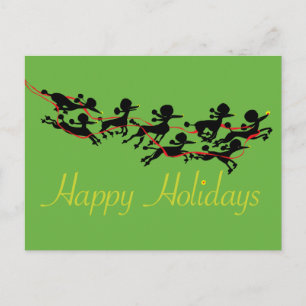 Poodle Holiday Postcard