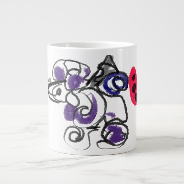 Poodle hot  giant coffee mug (Front)