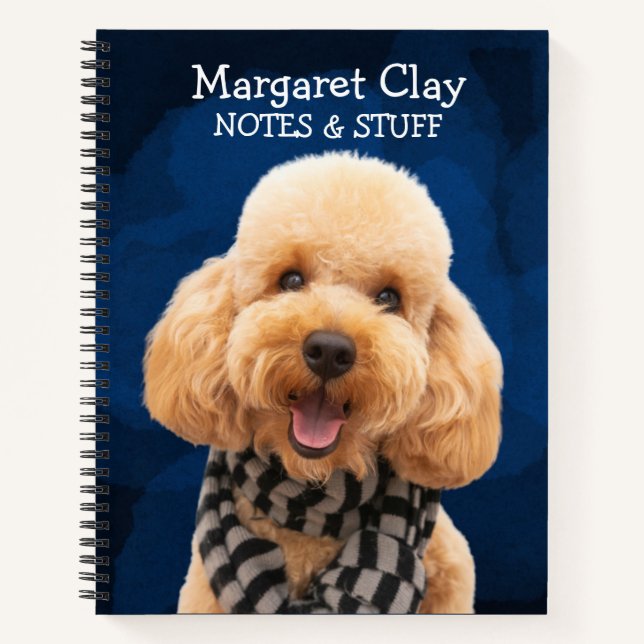 Poodle in a scarf  notebook (Front)