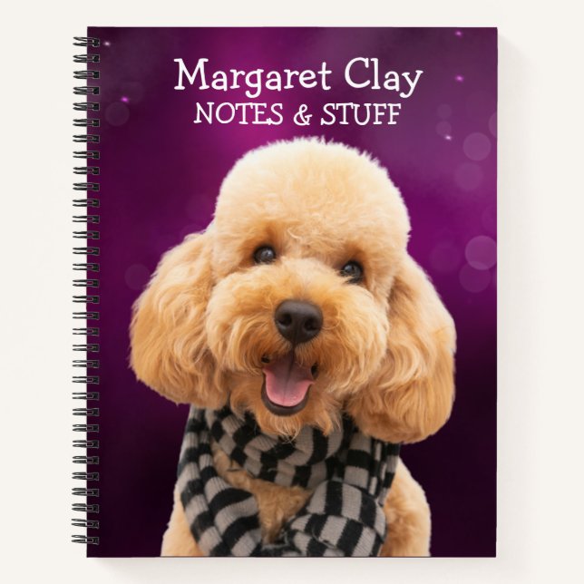 Poodle in a scarf  notebook (Front)