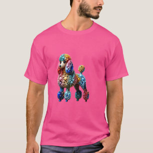 Poodle in multicolor Resin, Poodle lover, Pet Love T-Shirt
