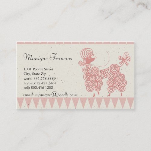 Poodle in Paris Business Card