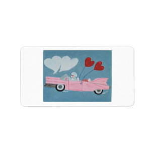 Poodle in Pink Convertible Label