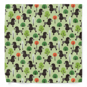 Poodle in the park bandana