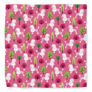 Poodle in the park bandana