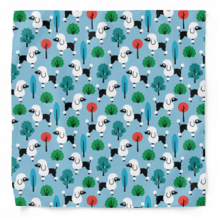 Poodle in the park bandana