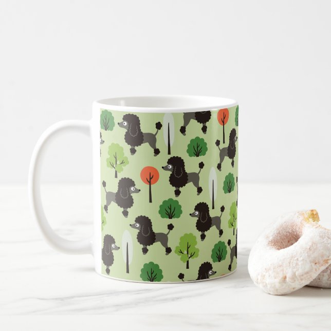 Poodle in the park coffee mug (With Donut)