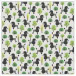 Poodle in the park fabric