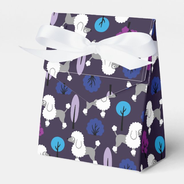 Poodle in the park favor boxes (Front Side)
