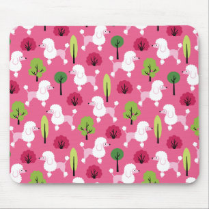 Poodle in the park mouse pad