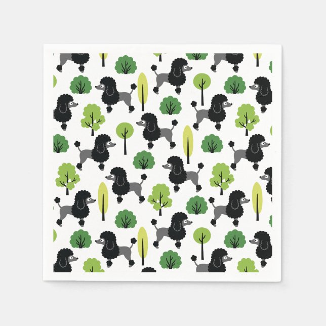 Poodle in the park napkins (Front)