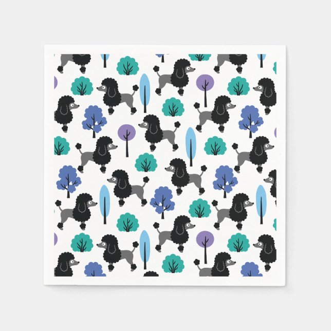 Poodle in the park napkins (Front)