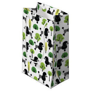 Poodle in the park. small gift bag