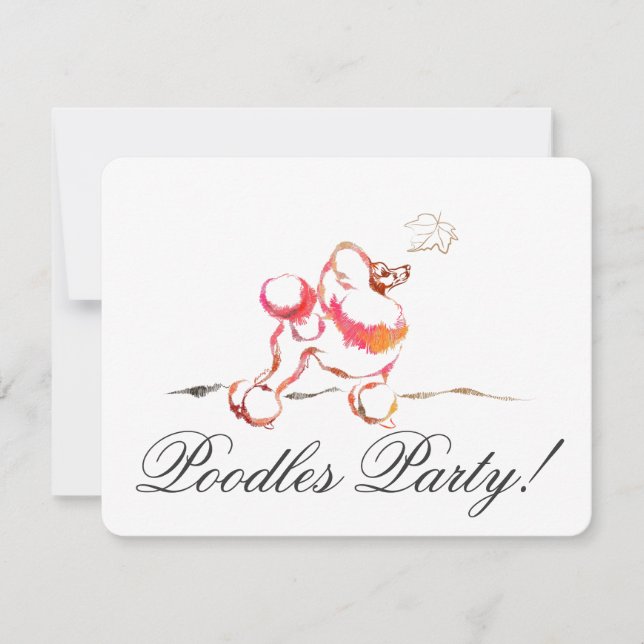 Poodle Invitations (Front)