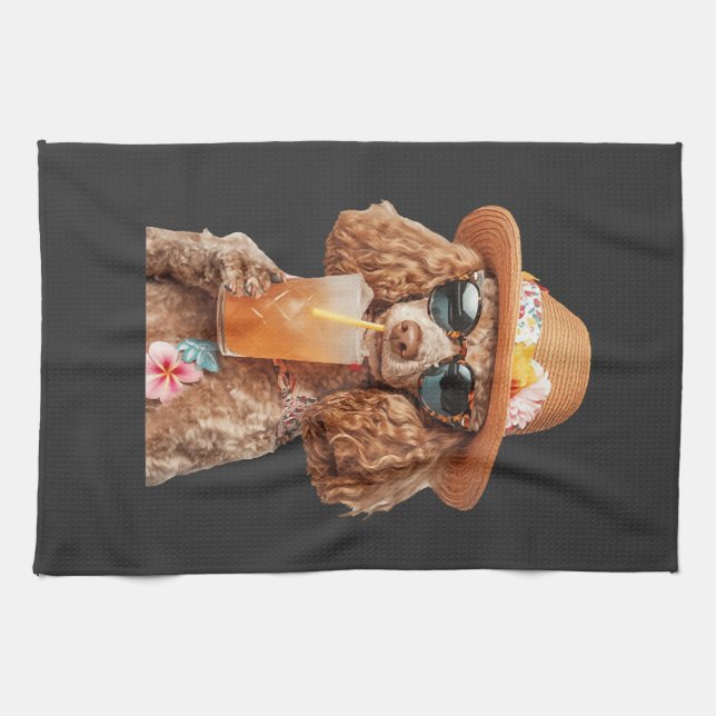 Poodle Kitchen Towel (Horizontal)