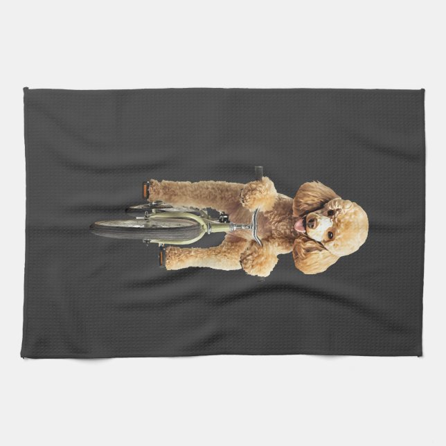 Poodle  kitchen towel (Horizontal)