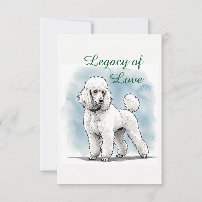 Poodle Legacy of Love Note Card (Front)