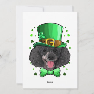 Poodle Leprechaun Costume St Patricks Day Holiday Card