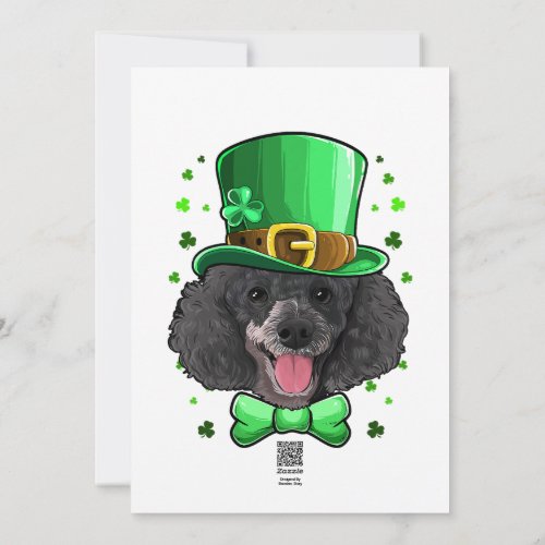 Poodle Leprechaun Costume St Patricks Day Holiday Card