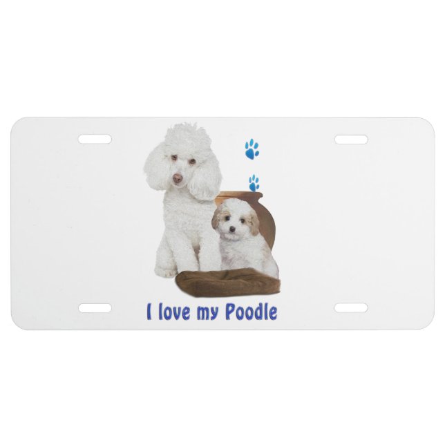 poodle license plate (Front)