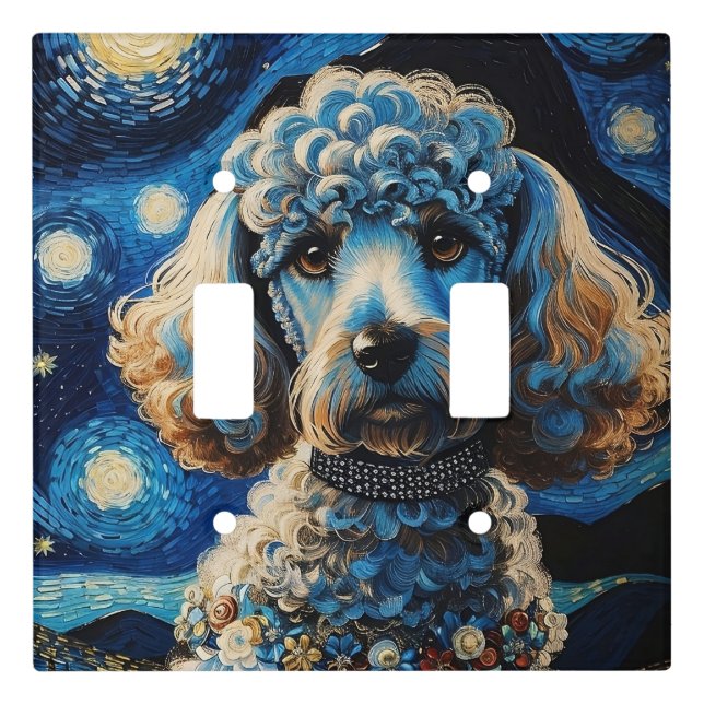 Poodle  light switch cover (Front)