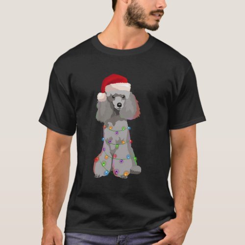 Poodle Lights Dog T_Shirt