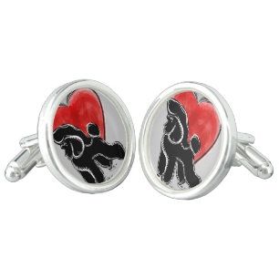 Poodle Linocut Cufflinks