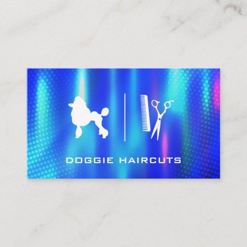 Poodle Logo  Grooming Business Card