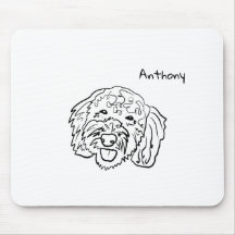 Poodle Love - Customizable Mouse Pad