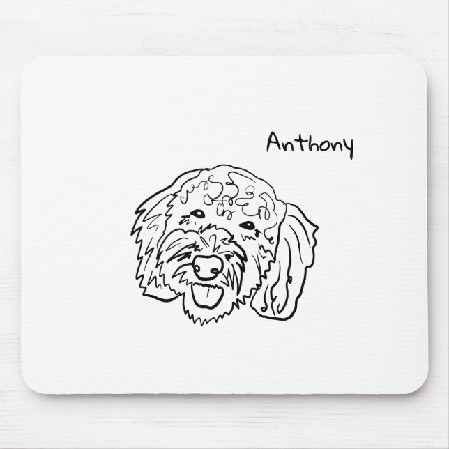 Poodle Love - Customizable Mouse Pad (Front)