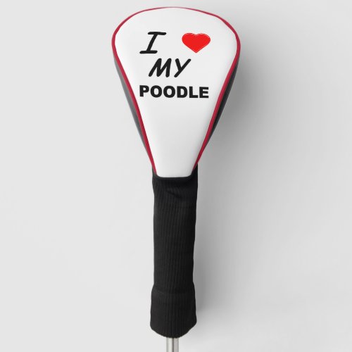 poodle love golf head cover