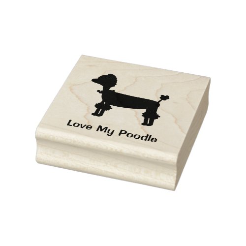 Poodle Love Rubber Stamp