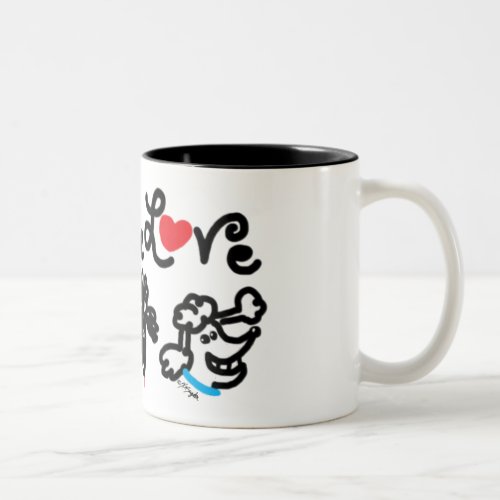 Poodle Love Two_Tone Coffee Mug