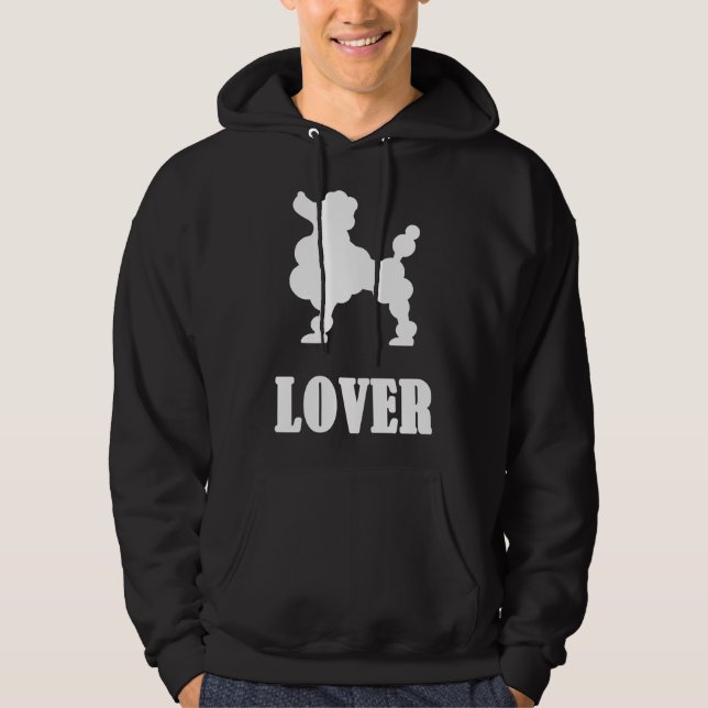 Poodle Lover   White     Hoodie (Front)