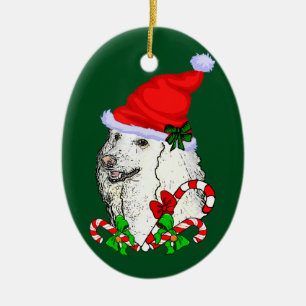 Poodle Lovers Christmas Ceramic Ornament